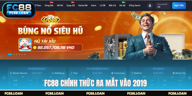 FC88 chính thức ra mắt vào 2019