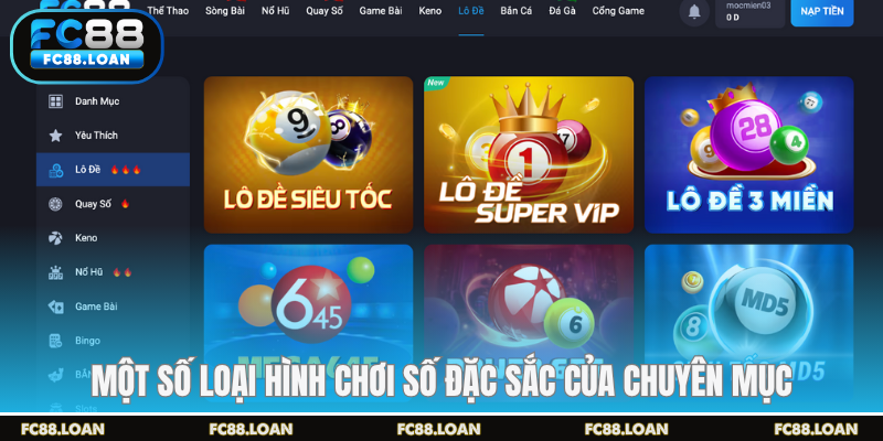 Một số loại hình chơi số đặc sắc của chuyên mục