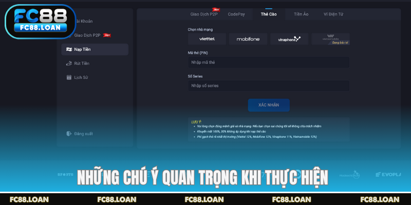 Những chú ý quan trọng khi thực hiện 