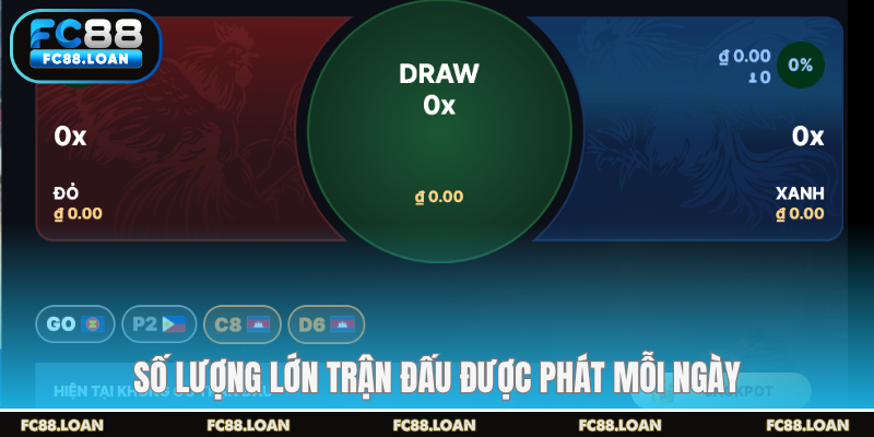 Số lượng lớn trận đấu được phát mỗi ngày