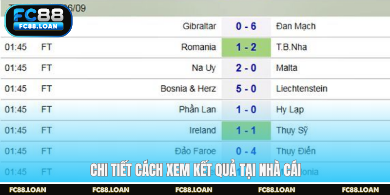 Chi tiết cách xem kết quả tại nhà cái fc88